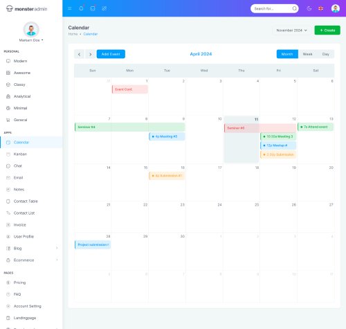 bootstrap admin template for crm