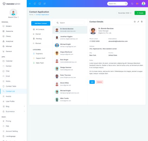 bootstrap admin template for crm