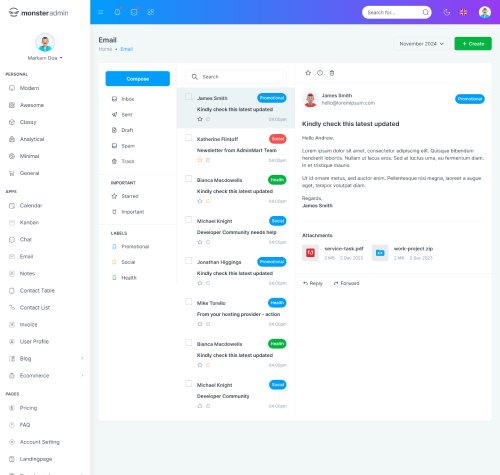 bootstrap admin template for crm