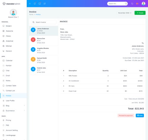 bootstrap admin template for crm