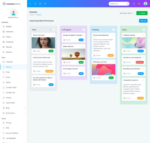 bootstrap admin template for crm