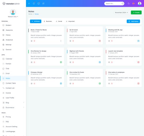 bootstrap admin template for crm