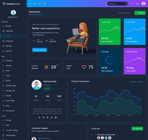 bootstrap admin template for crm